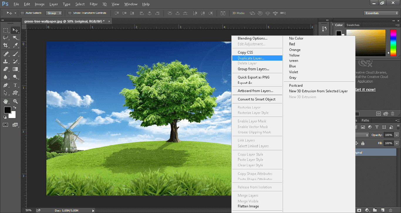 make a duplicate layer to clip the image